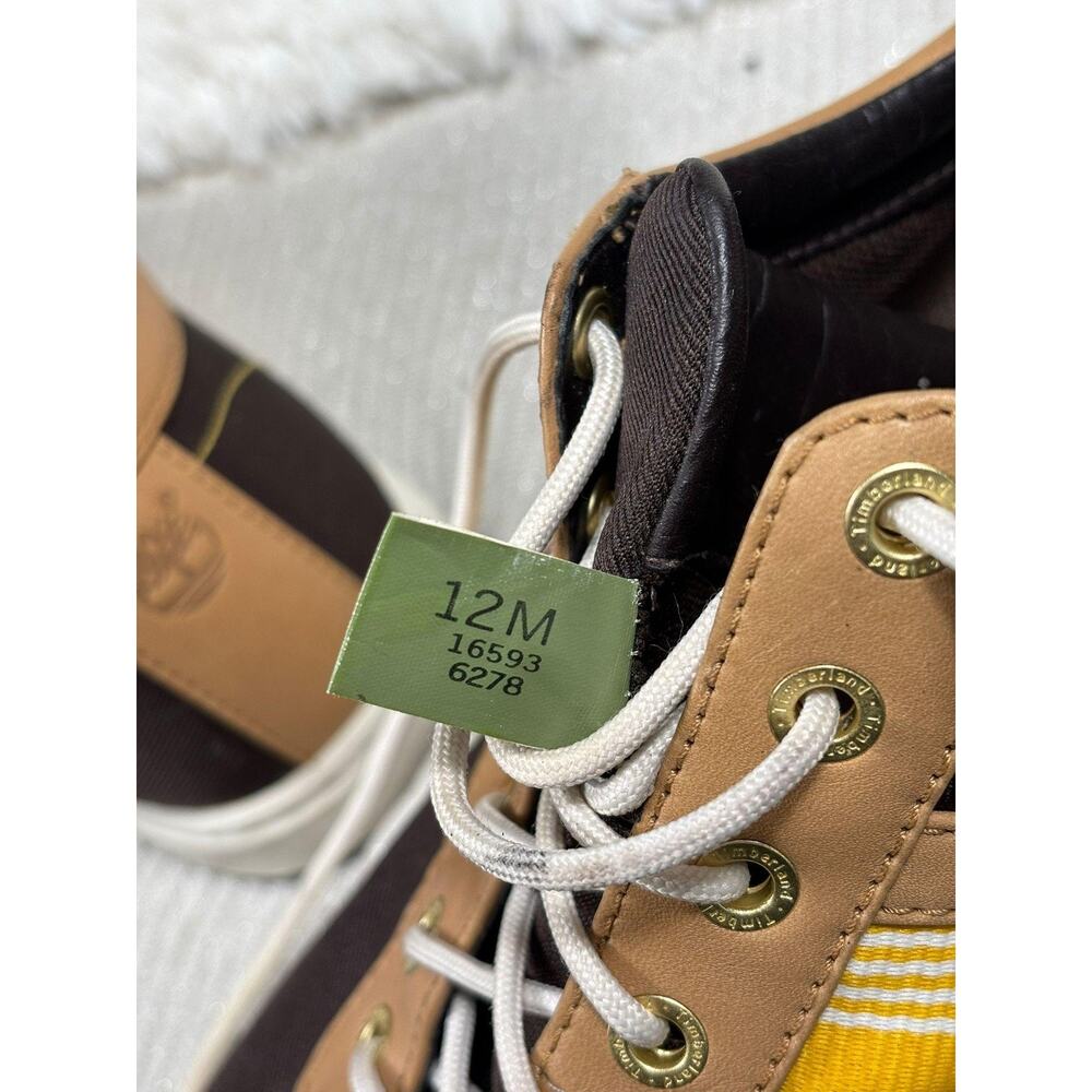 Timberland Smart Casual Sneakers Shoes Mens Size 12 Brown Yellow 16593 - Picture 4 of 11